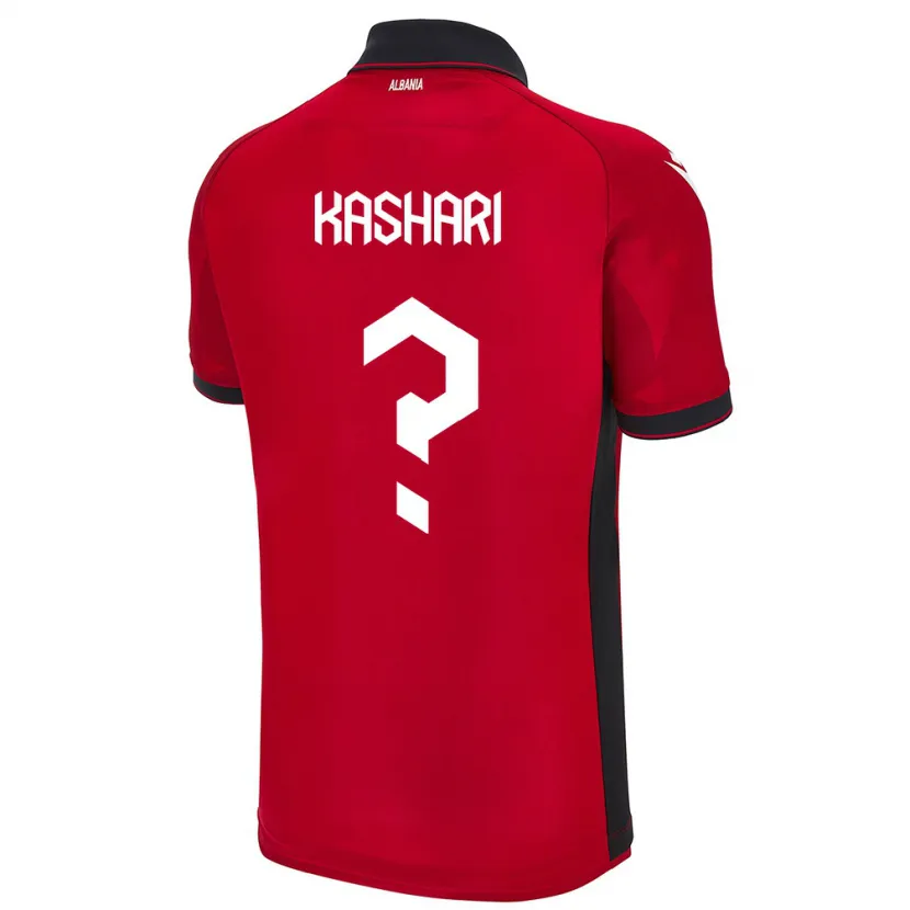 Danxen Enfant Maillot Albanie Klaus Kashari #0 Rouge Tenues Domicile 24-26 T-Shirt