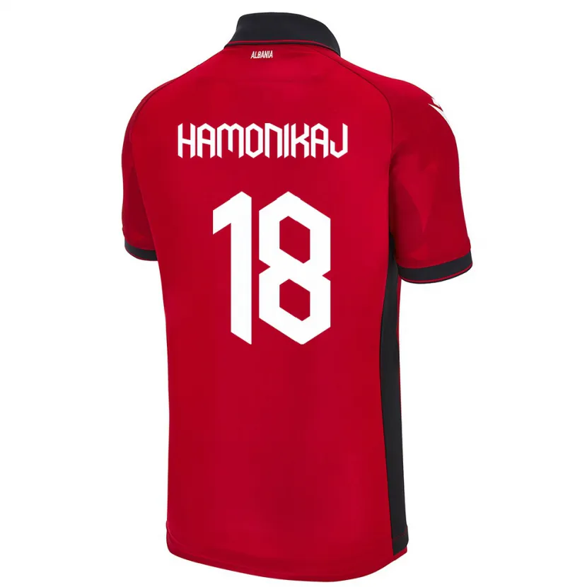 Danxen Enfant Maillot Albanie Klea Hamonikaj #18 Rouge Tenues Domicile 24-26 T-Shirt