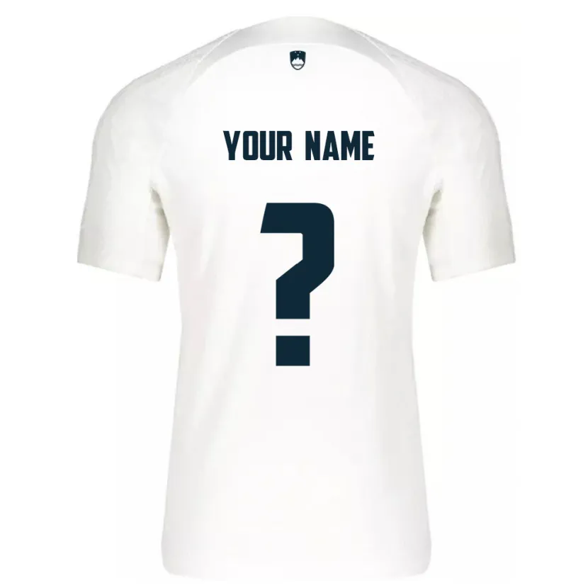 Danxen Enfant Maillot Slovénie Votre Nom #0 Blanc Tenues Domicile 24-26 T-Shirt