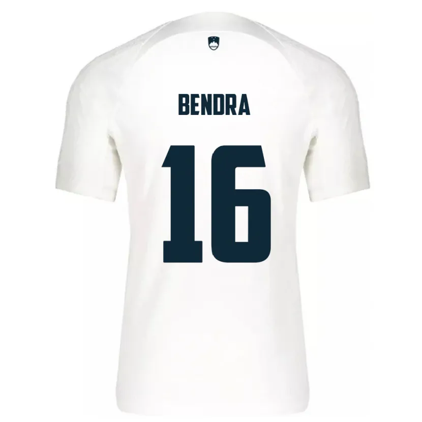 Danxen Enfant Maillot Slovénie Kristjan Bendra #16 Blanc Tenues Domicile 24-26 T-Shirt