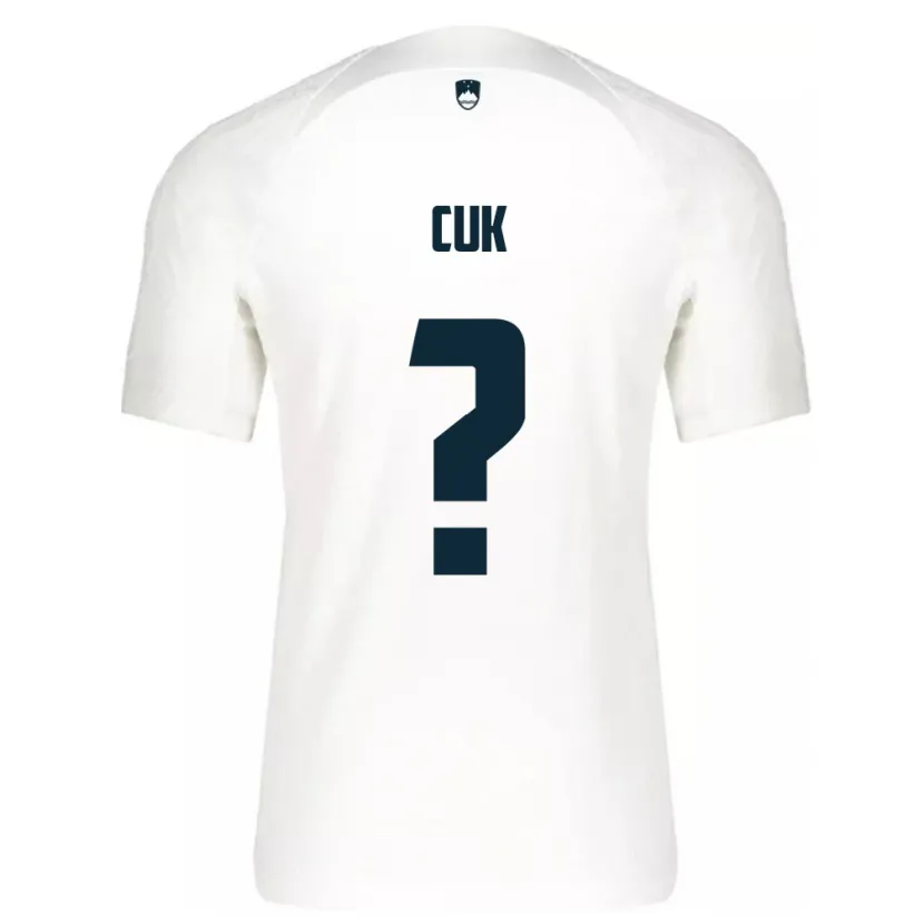 Danxen Enfant Maillot Slovénie Tine Cuk #0 Blanc Tenues Domicile 24-26 T-Shirt