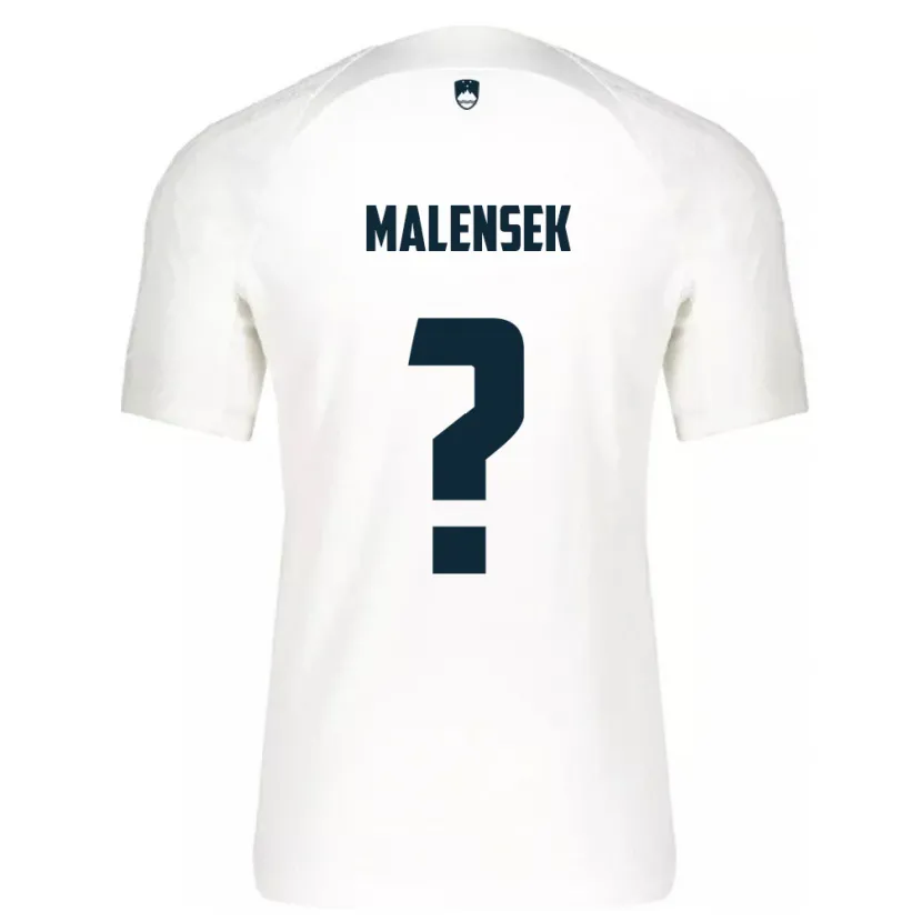 Danxen Enfant Maillot Slovénie Matej Malensek #0 Blanc Tenues Domicile 24-26 T-Shirt