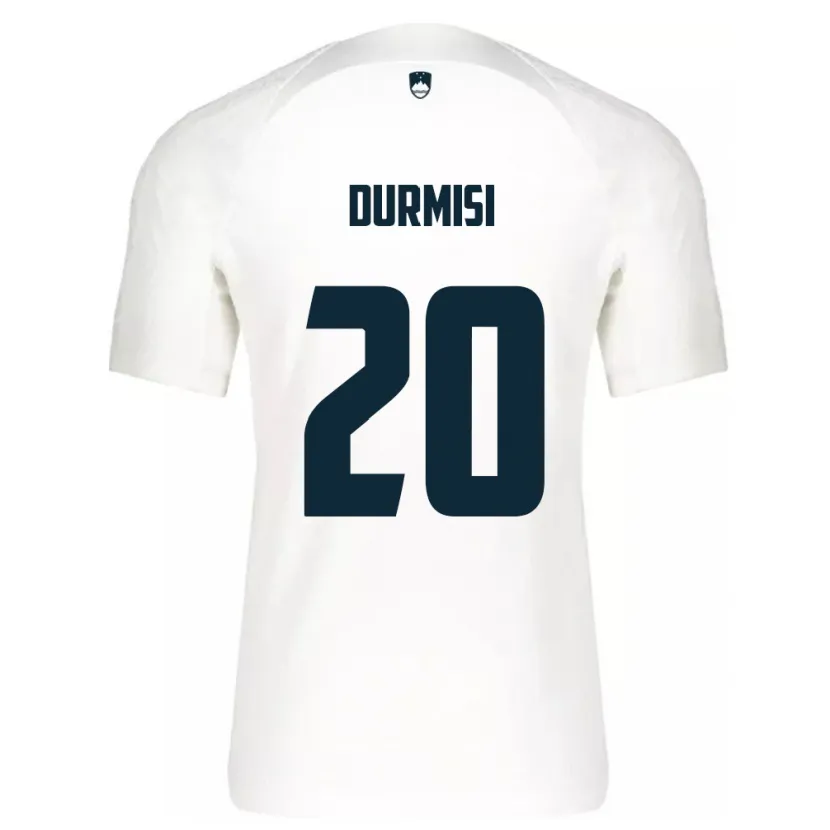 Danxen Enfant Maillot Slovénie Arman Durmisi #20 Blanc Tenues Domicile 24-26 T-Shirt
