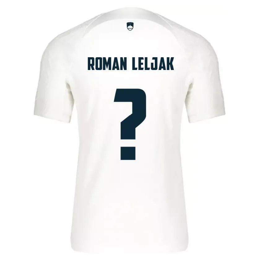 Danxen Enfant Maillot Slovénie Nejc Roman Leljak #0 Blanc Tenues Domicile 24-26 T-Shirt