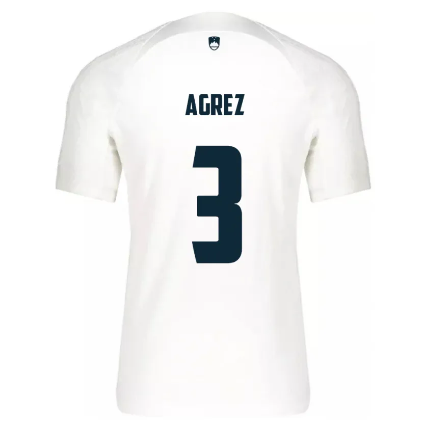 Danxen Enfant Maillot Slovénie Sara Agrež #3 Blanc Tenues Domicile 24-26 T-Shirt