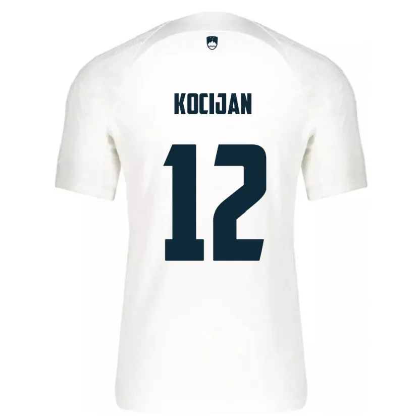 Danxen Enfant Maillot Slovénie Iva Kocijan #12 Blanc Tenues Domicile 24-26 T-Shirt