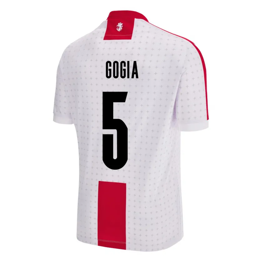 Danxen Enfant Maillot Géorgie Gigi Gogia #5 Blanc Tenues Domicile 24-26 T-Shirt