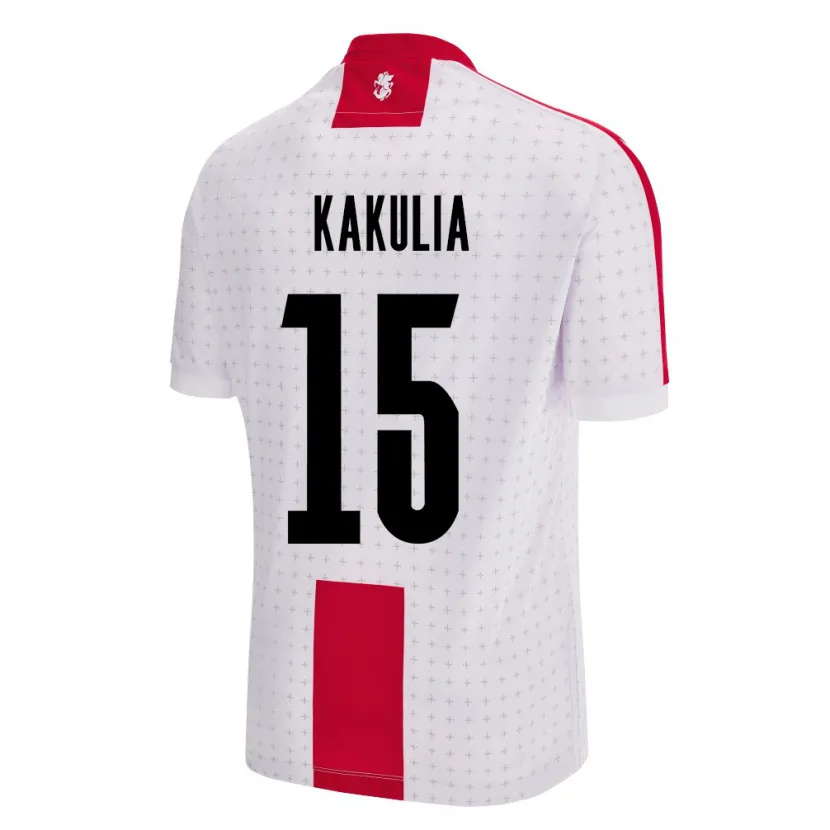 Danxen Enfant Maillot Géorgie Giorgi Kakulia #15 Blanc Tenues Domicile 24-26 T-Shirt
