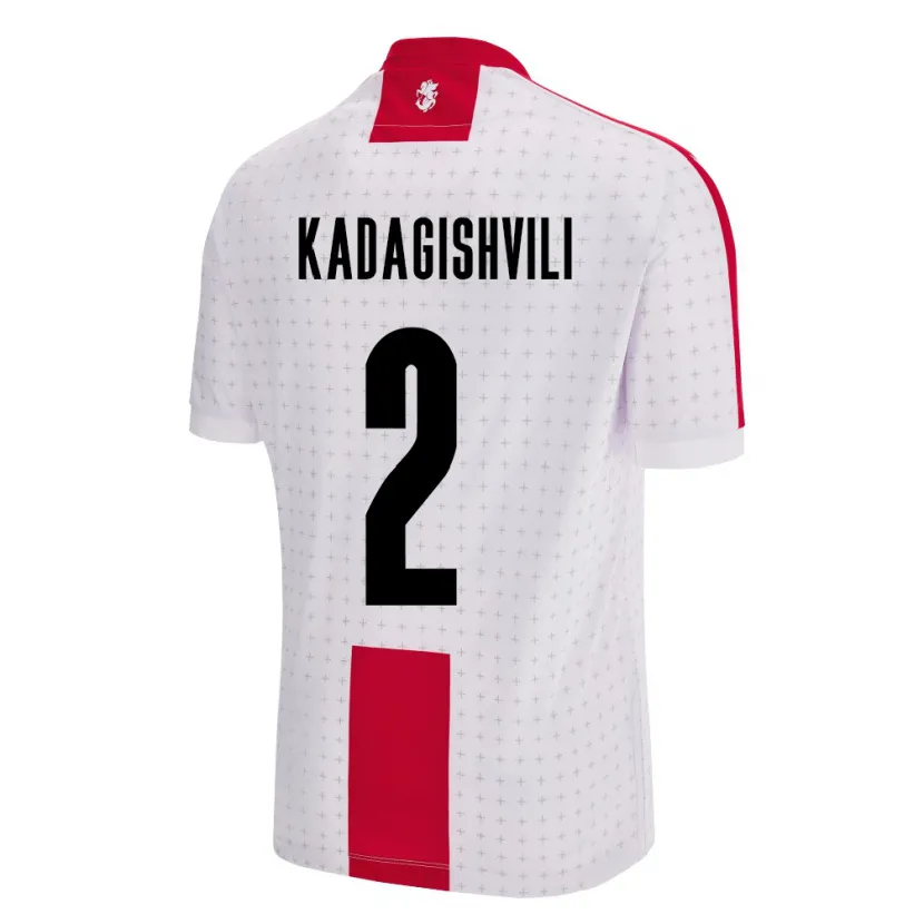 Danxen Enfant Maillot Géorgie Gvantsa Kadagishvili #2 Blanc Tenues Domicile 24-26 T-Shirt