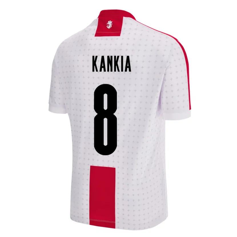 Danxen Enfant Maillot Géorgie Lizzie Kankia #8 Blanc Tenues Domicile 24-26 T-Shirt