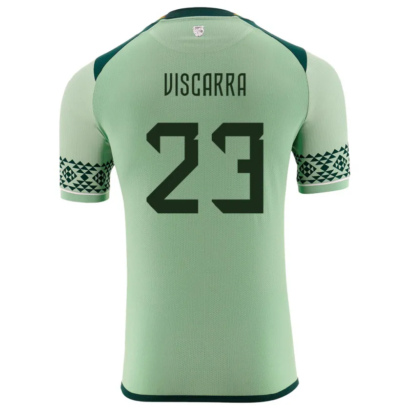 Danxen Enfant Maillot Bolivie Guillermo Viscarra #23 Vert Clair Tenues Domicile 24-26 T-Shirt
