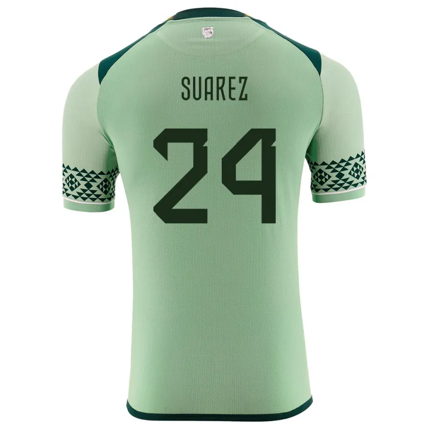 Danxen Enfant Maillot Bolivie Marcelo Suárez #24 Vert Clair Tenues Domicile 24-26 T-Shirt