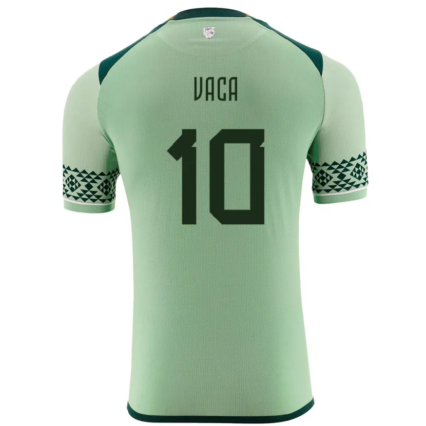 Danxen Enfant Maillot Bolivie Ramiro Vaca #10 Vert Clair Tenues Domicile 24-26 T-Shirt