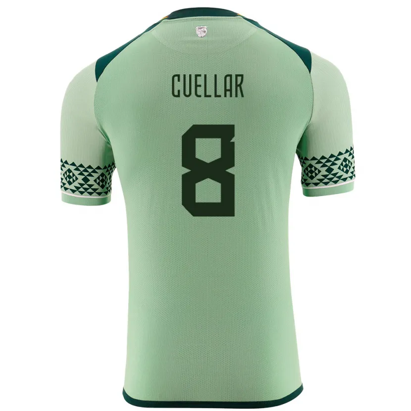 Danxen Enfant Maillot Bolivie Jaume Cuéllar #8 Vert Clair Tenues Domicile 24-26 T-Shirt