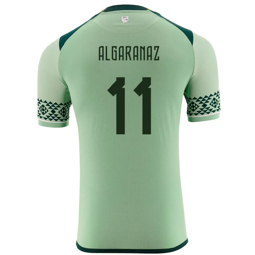 Danxen Enfant Maillot Bolivie Carmelo Algarañaz #11 Vert Clair Tenues Domicile 24-26 T-Shirt