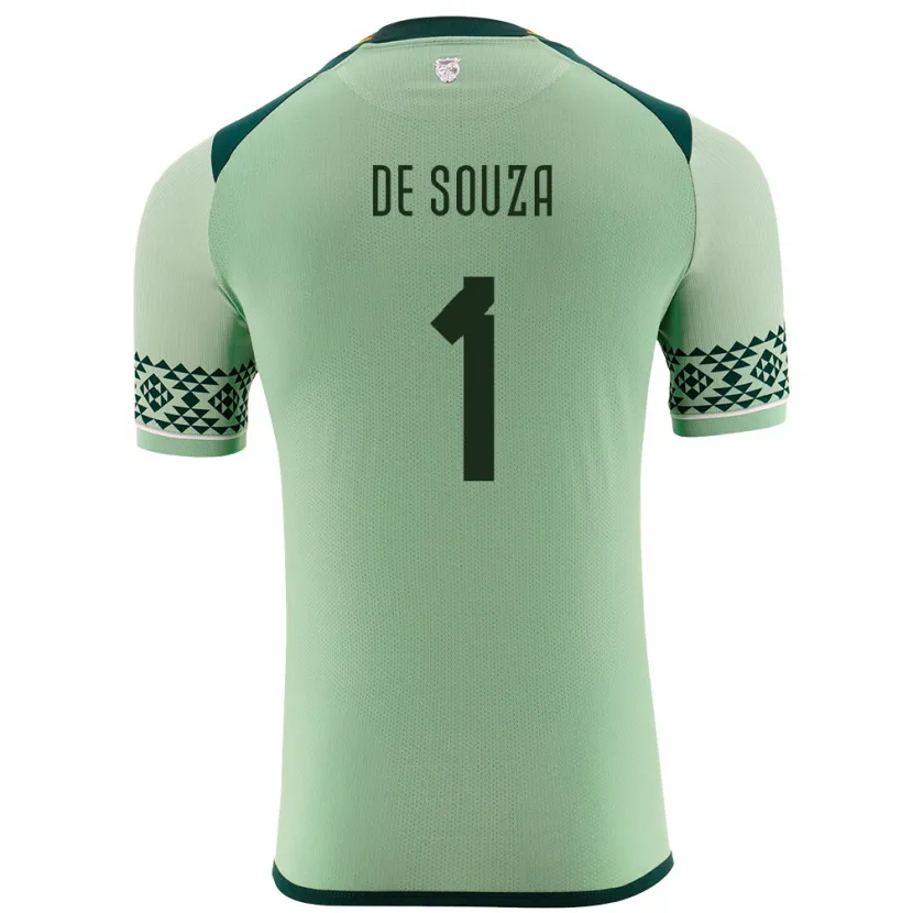 Danxen Enfant Maillot Bolivie Victor De Souza #1 Vert Clair Tenues Domicile 24-26 T-Shirt