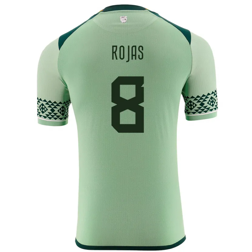 Danxen Enfant Maillot Bolivie Jairo Rojas #8 Vert Clair Tenues Domicile 24-26 T-Shirt
