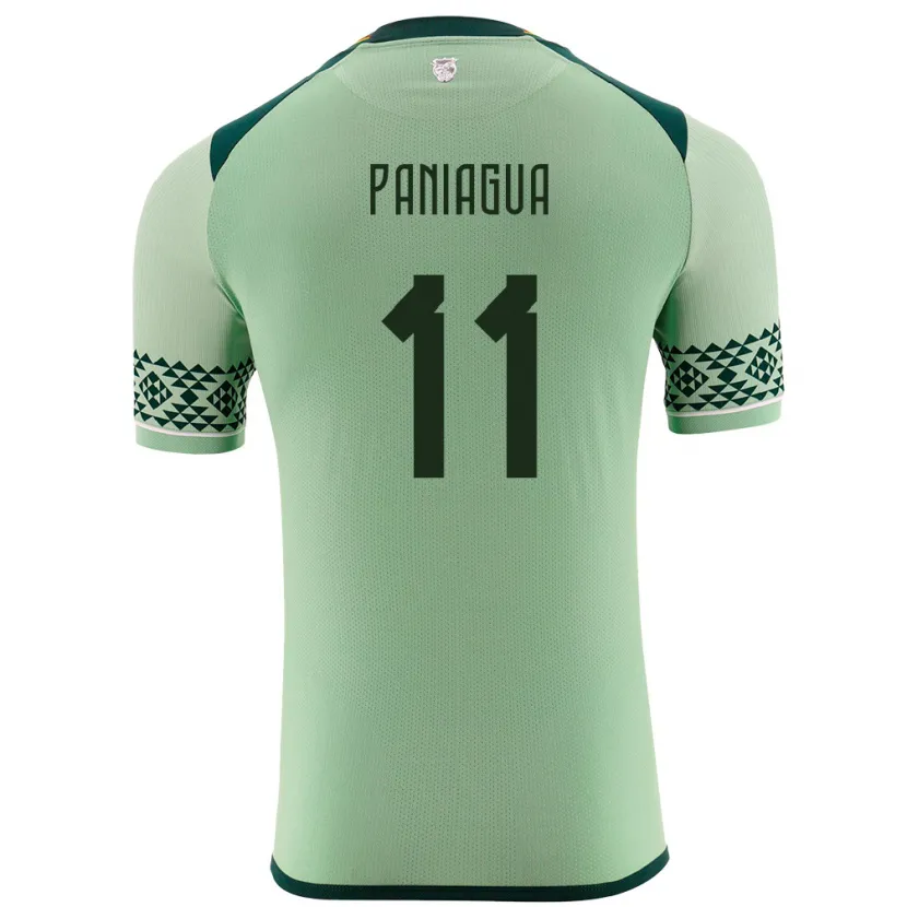 Danxen Enfant Maillot Bolivie Moises Paniagua #11 Vert Clair Tenues Domicile 24-26 T-Shirt