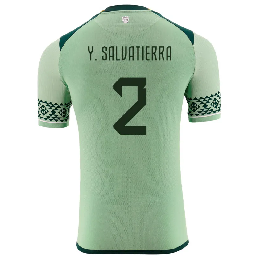 Danxen Enfant Maillot Bolivie Yuditaz Jimena Salvatierra #2 Vert Clair Tenues Domicile 24-26 T-Shirt