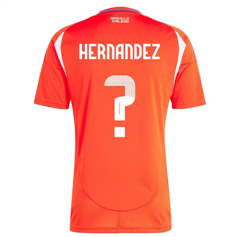 Danxen Enfant Maillot Chili Camilo Hernández #0 Rouge Tenues Domicile 24-26 T-Shirt
