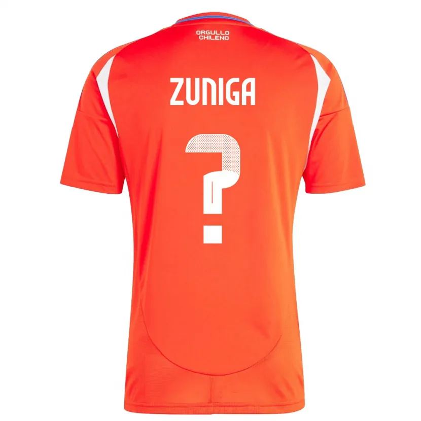 Danxen Enfant Maillot Chili Máximo Zúñiga #0 Rouge Tenues Domicile 24-26 T-Shirt