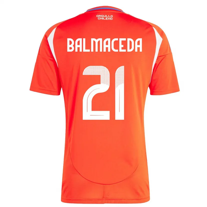 Danxen Enfant Maillot Chili Rosario Balmaceda #21 Rouge Tenues Domicile 24-26 T-Shirt