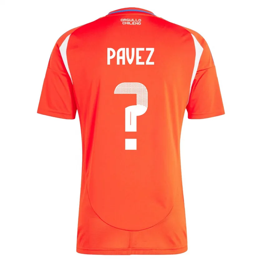 Danxen Enfant Maillot Chili Camila Pavez #0 Rouge Tenues Domicile 24-26 T-Shirt