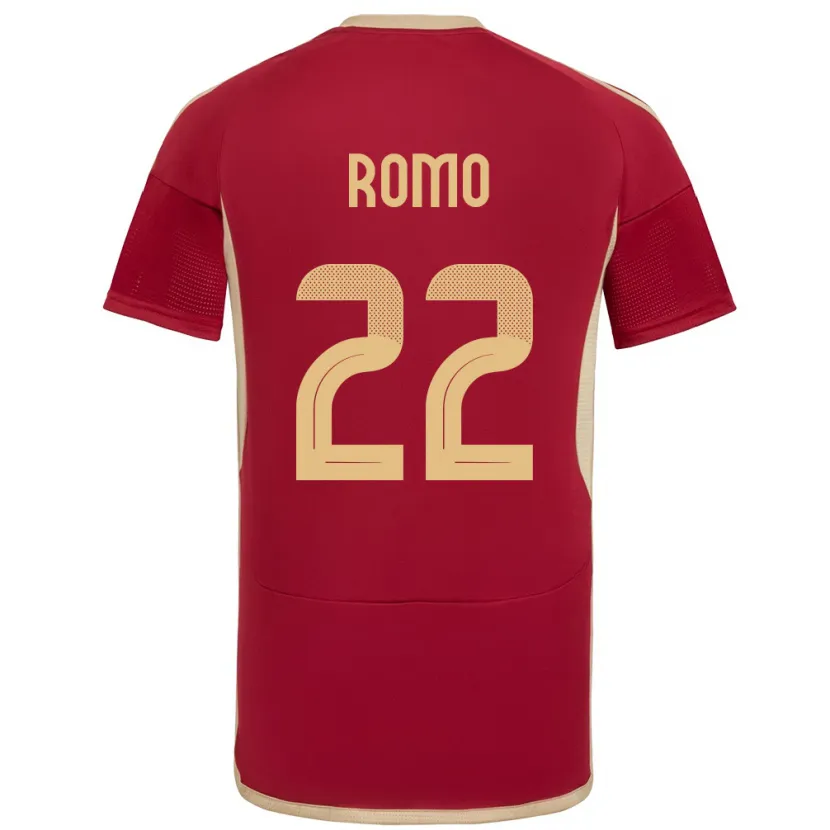 Danxen Enfant Maillot Venezuela Rafael Romo #22 Bourgogne Tenues Domicile 24-26 T-Shirt
