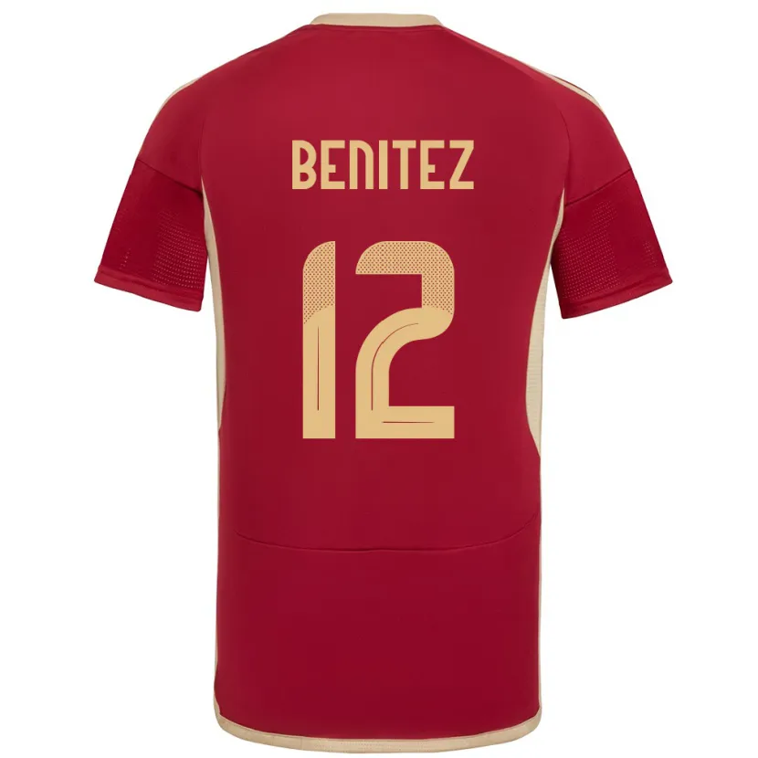 Danxen Enfant Maillot Venezuela Frankarlos Benítez #12 Bourgogne Tenues Domicile 24-26 T-Shirt