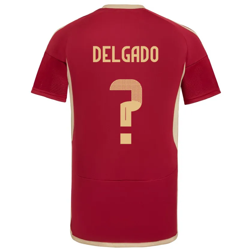 Danxen Enfant Maillot Venezuela Álex Delgado #0 Bourgogne Tenues Domicile 24-26 T-Shirt