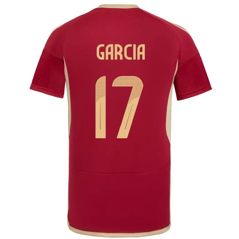 Danxen Enfant Maillot Venezuela Gabriela García #17 Bourgogne Tenues Domicile 24-26 T-Shirt
