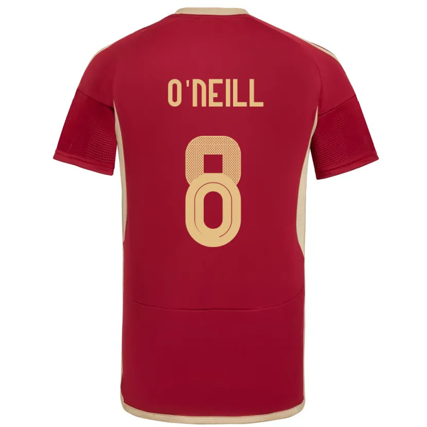 Danxen Enfant Maillot Venezuela Sonia O'neill #8 Bourgogne Tenues Domicile 24-26 T-Shirt