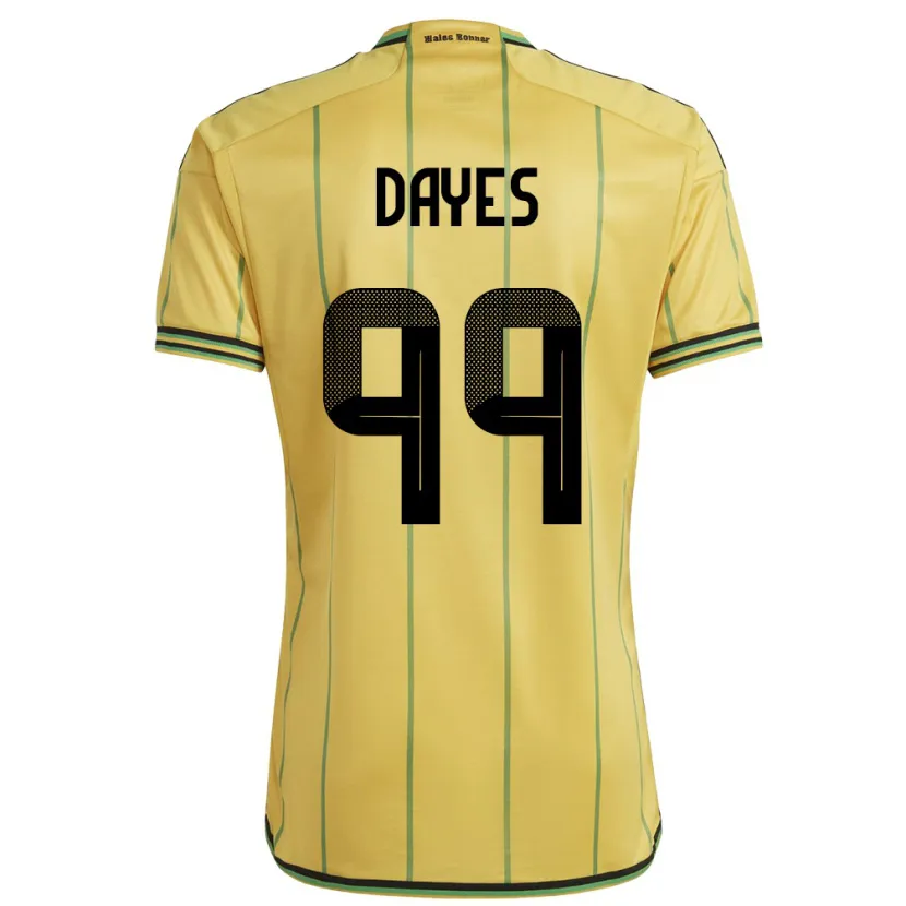 Danxen Enfant Maillot Jamaïque Malikae Dayes #99 Jaune Tenues Domicile 24-26 T-Shirt