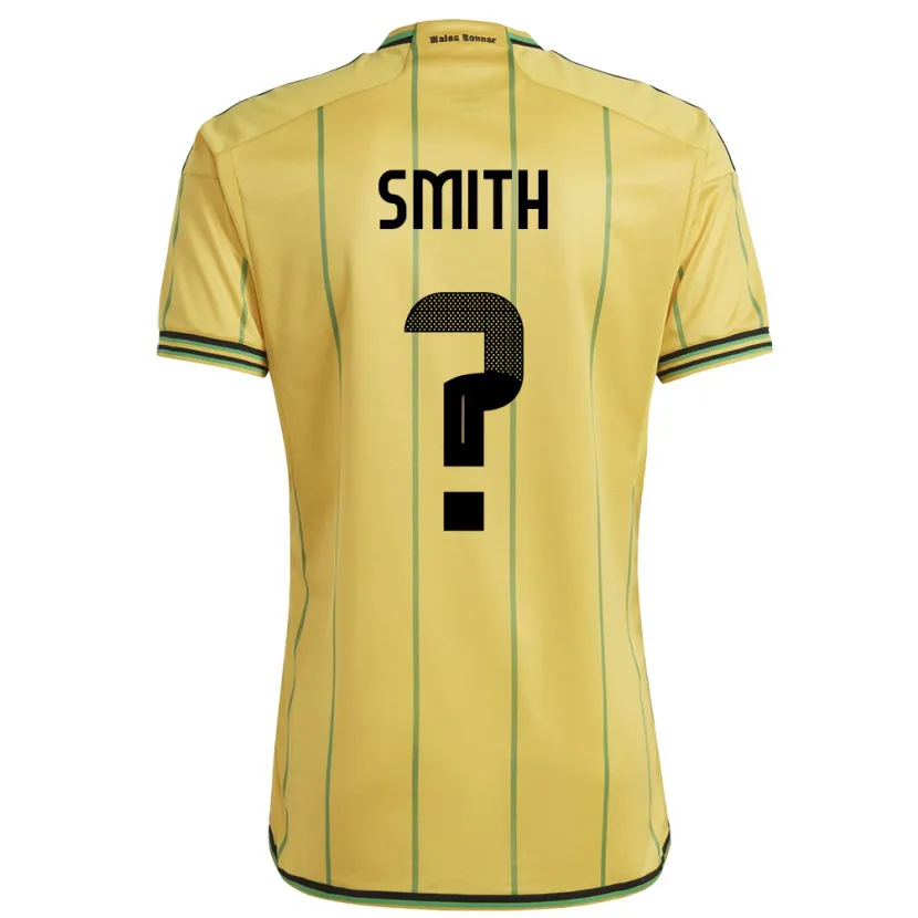 Danxen Enfant Maillot Jamaïque Andrene Smith #0 Jaune Tenues Domicile 24-26 T-Shirt