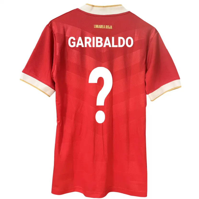 Danxen Enfant Maillot Panama Moisés Garibaldo #0 Rouge Tenues Domicile 24-26 T-Shirt
