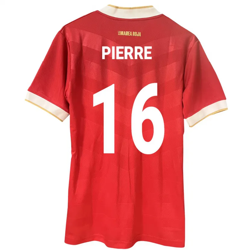 Danxen Enfant Maillot Panama Jael Pierre #16 Rouge Tenues Domicile 24-26 T-Shirt