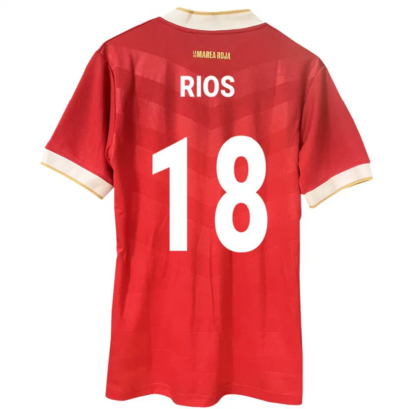 Danxen Enfant Maillot Panama Héctor Ríos #18 Rouge Tenues Domicile 24-26 T-Shirt
