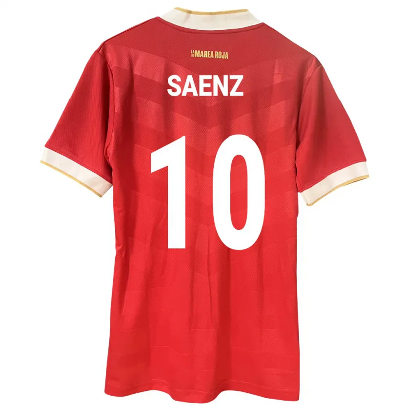 Danxen Enfant Maillot Panama Gloria Sáenz #10 Rouge Tenues Domicile 24-26 T-Shirt