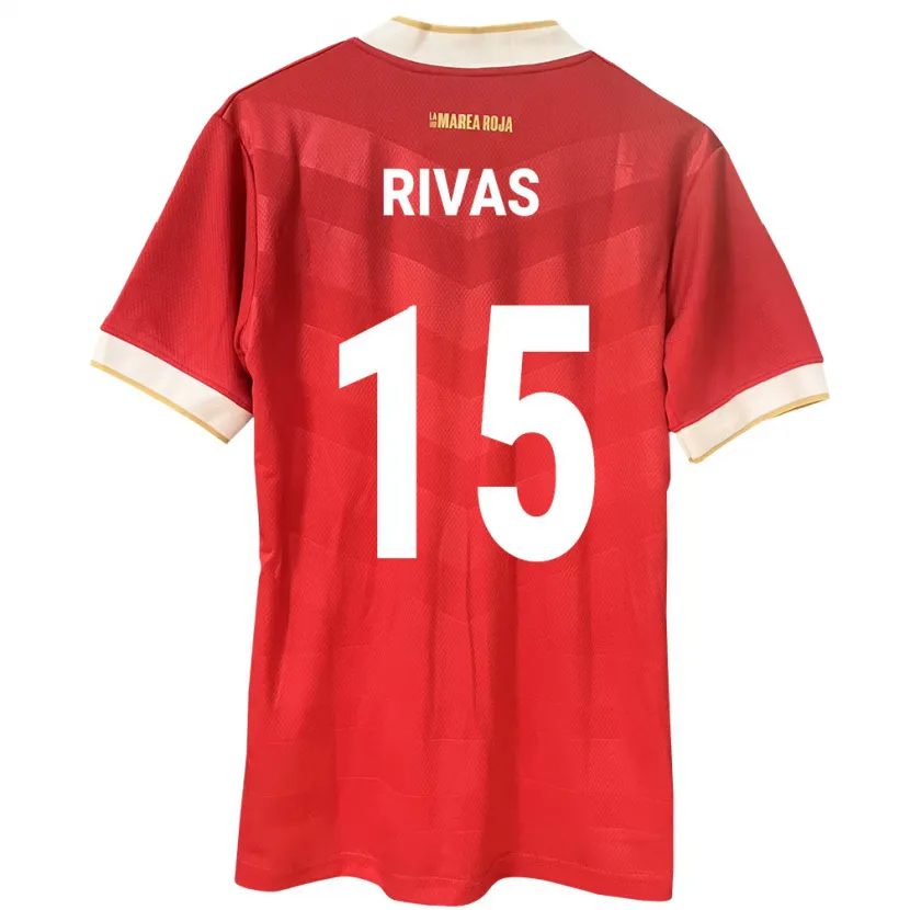 Danxen Enfant Maillot Panama Karla Rivas #15 Rouge Tenues Domicile 24-26 T-Shirt