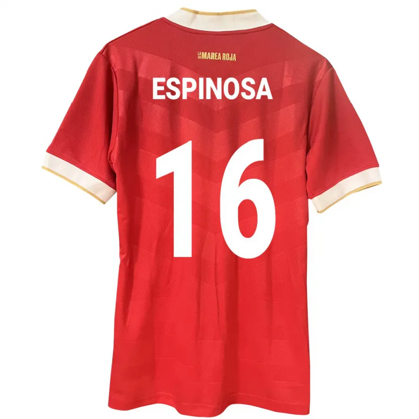 Danxen Enfant Maillot Panama Rebeca Espinosa #16 Rouge Tenues Domicile 24-26 T-Shirt