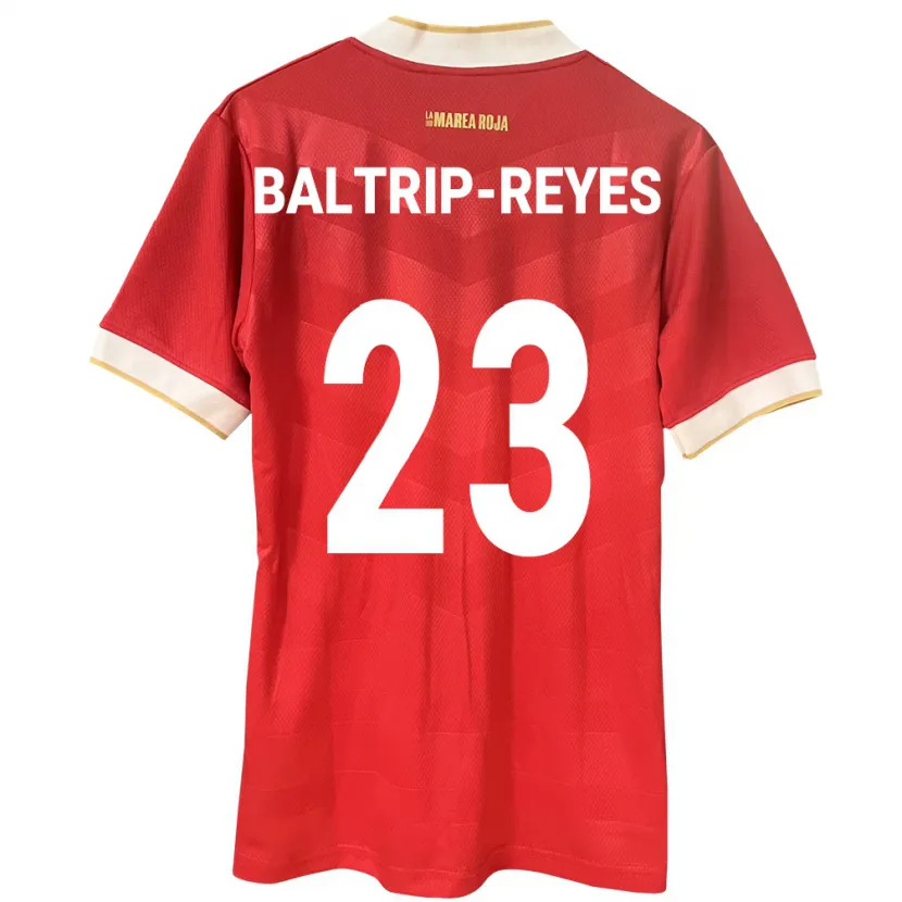 Danxen Enfant Maillot Panama Carina Baltrip-Reyes #23 Rouge Tenues Domicile 24-26 T-Shirt