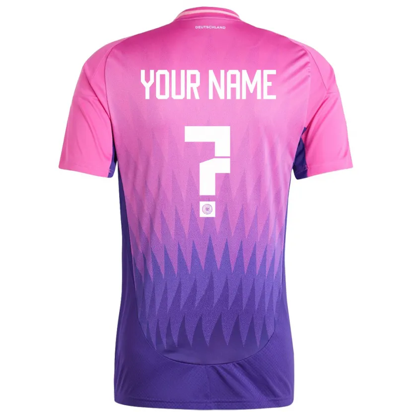 Danxen Enfant Maillot Allemagne Votre Nom #0 Rose-Mauve Tenues Extérieur 24-26 T-Shirt