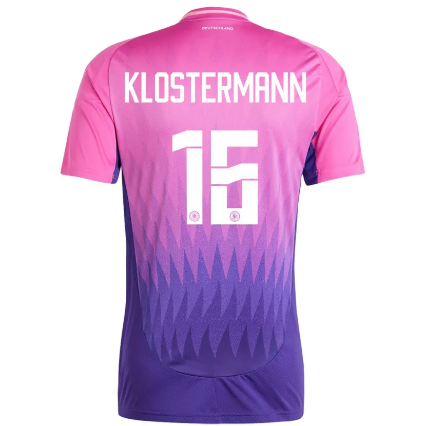 Danxen Enfant Maillot Allemagne Lukas Klostermann #16 Rose-Mauve Tenues Extérieur 24-26 T-Shirt