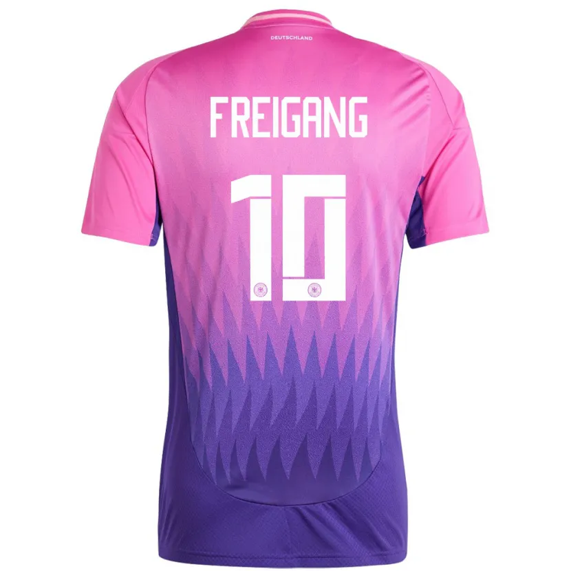 Danxen Enfant Maillot Allemagne Laura Freigang #10 Rose-Mauve Tenues Extérieur 24-26 T-Shirt