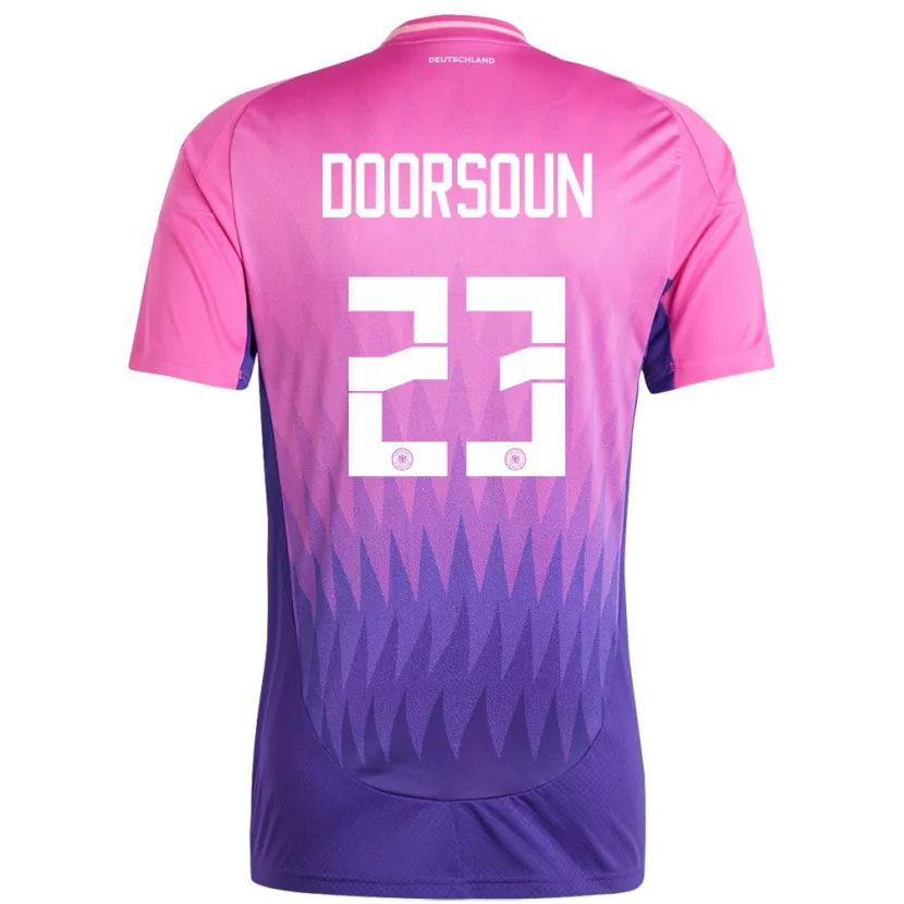 Danxen Enfant Maillot Allemagne Sara Doorsoun #23 Rose-Mauve Tenues Extérieur 24-26 T-Shirt
