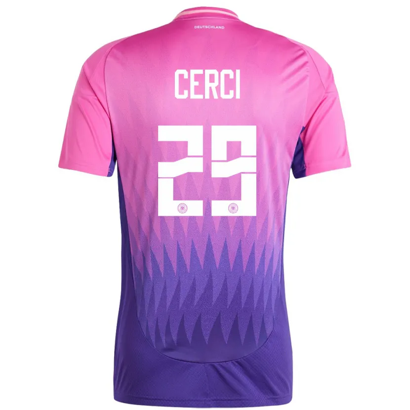 Danxen Enfant Maillot Allemagne Selina Cerci #29 Rose-Mauve Tenues Extérieur 24-26 T-Shirt