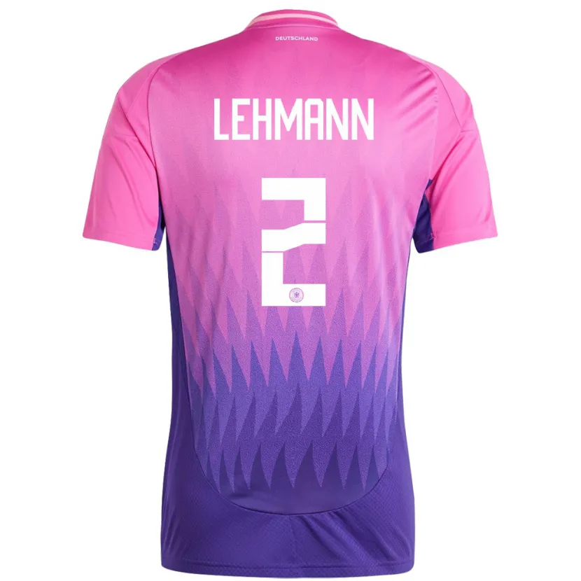 Danxen Enfant Maillot Allemagne Paul Lehmann #2 Rose-Mauve Tenues Extérieur 24-26 T-Shirt
