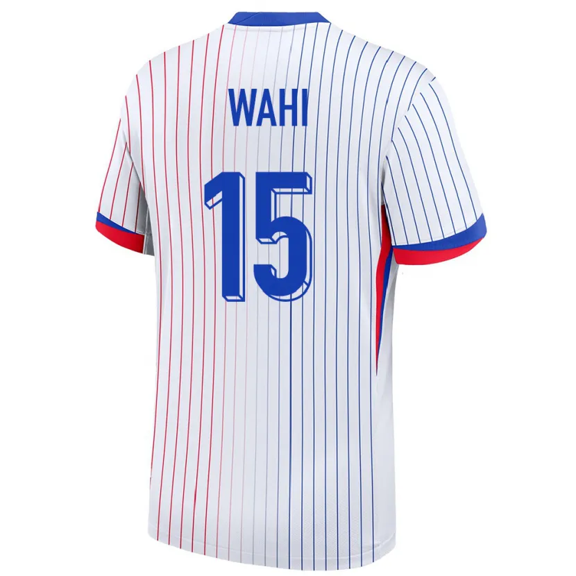 Danxen Enfant Maillot France Elye Wahi #15 Blanc Tenues Extérieur 24-26 T-Shirt
