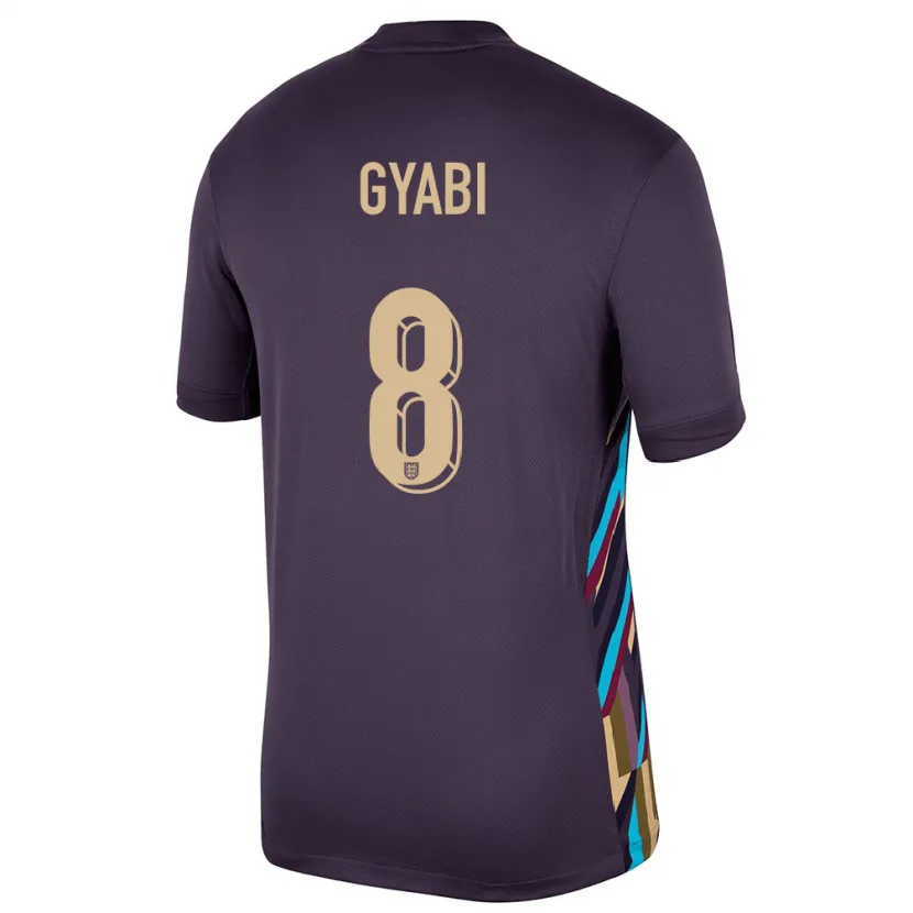 Danxen Enfant Maillot Angleterre Darko Gyabi #8 Raisins Noirs Tenues Extérieur 24-26 T-Shirt