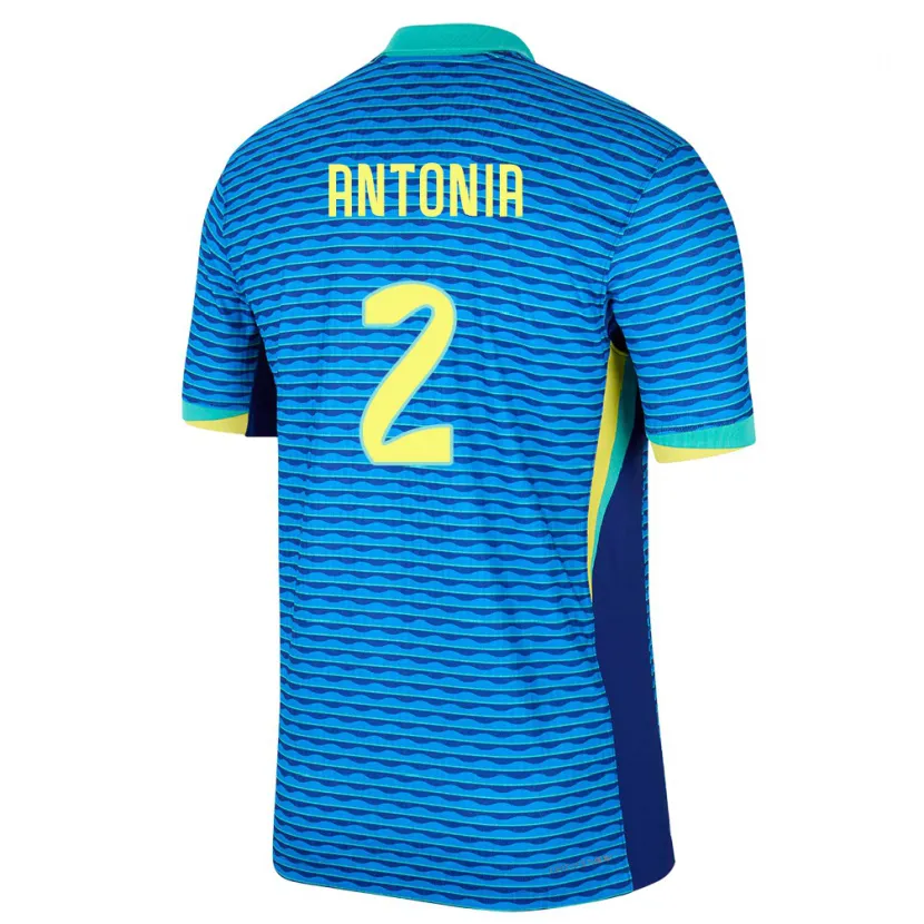 Danxen Enfant Maillot Brésil Antonia #2 Bleu Tenues Extérieur 24-26 T-Shirt